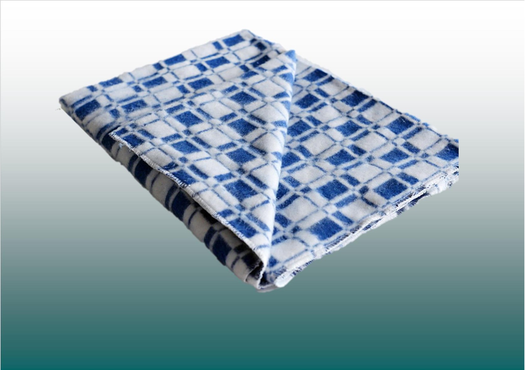 Одеяло байковое, клетка, размер_140х205 см,  плотность_420г/м2